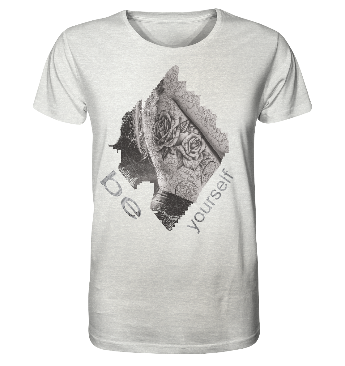 T-Shirt be Yourself Druck vorne  - Organic Shirt (meliert)