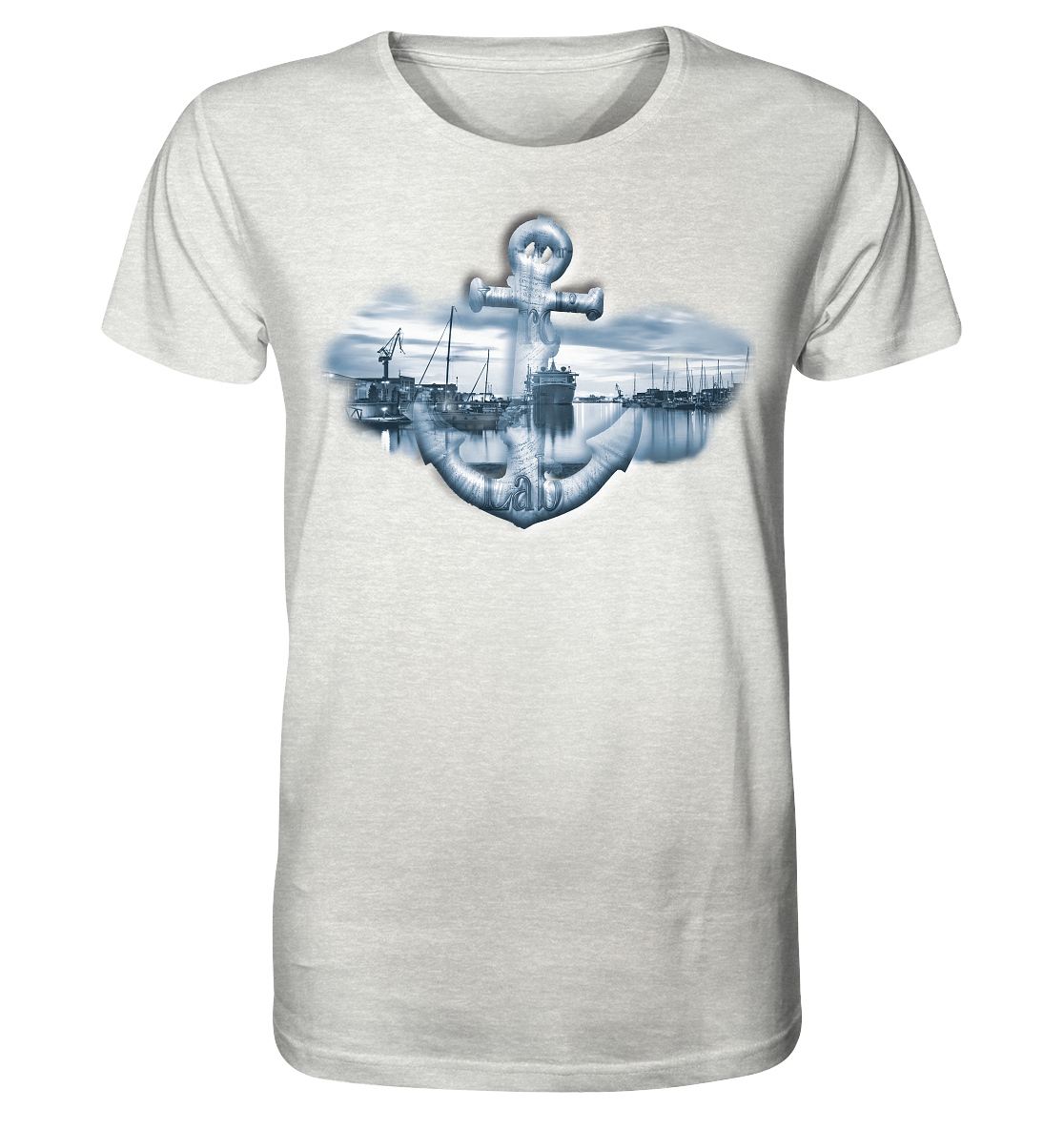 Hafen Anker test - Organic Shirt (meliert)