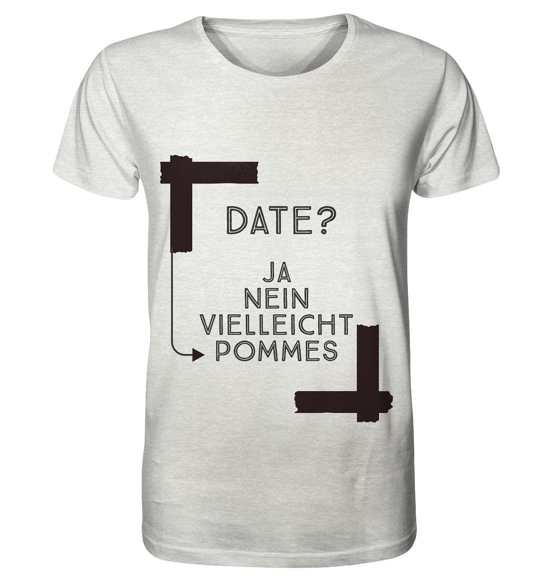 T-Shirt Pommes  - Organic Shirt (meliert)