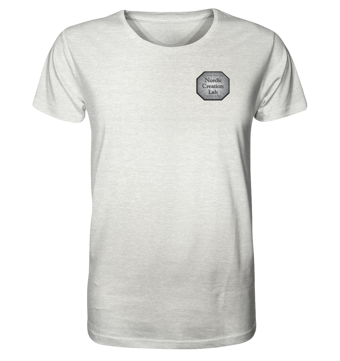T-Shirt Logo Nordic Creation Lab Vorne - Organic Shirt (meliert)