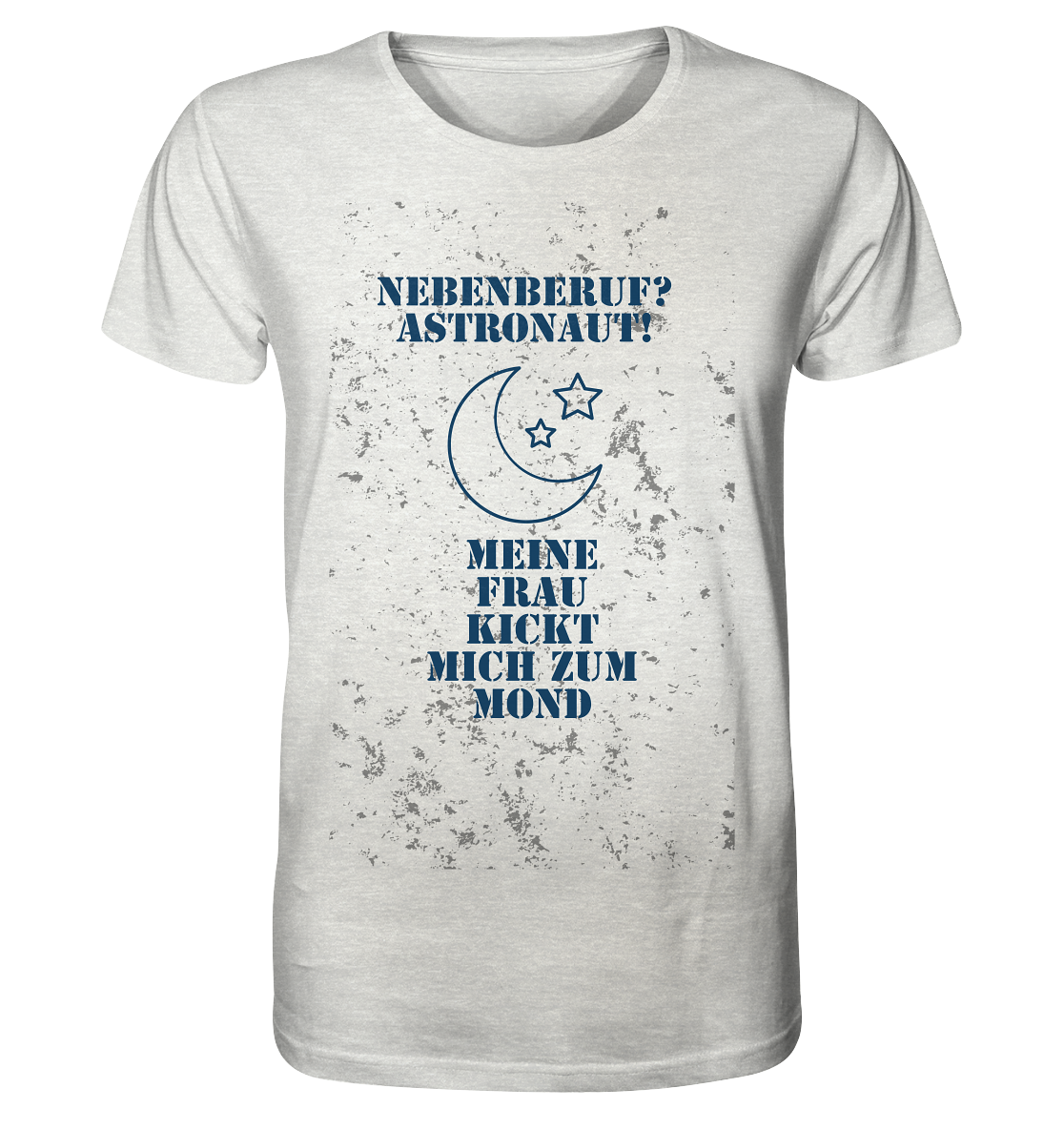 T-Shirt Kickt Mond Druck Vorne  - Organic Shirt (meliert)