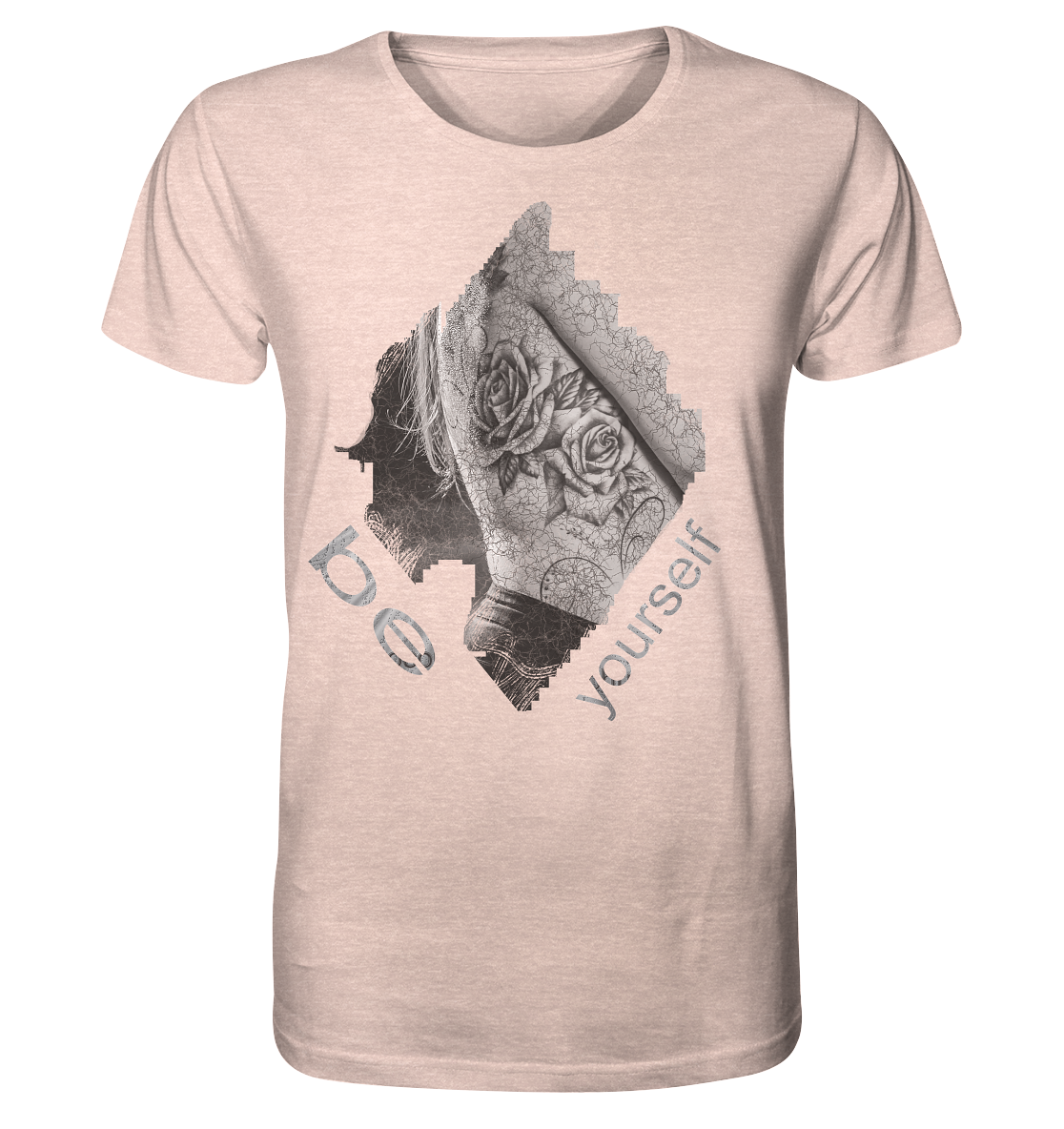 T-Shirt be Yourself Druck vorne  - Organic Shirt (meliert)