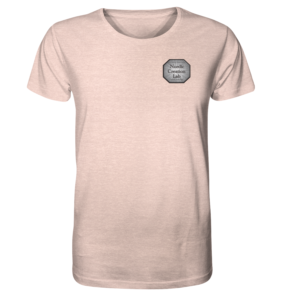 T-Shirt Logo Nordic Creation Lab Vorne - Organic Shirt (meliert)