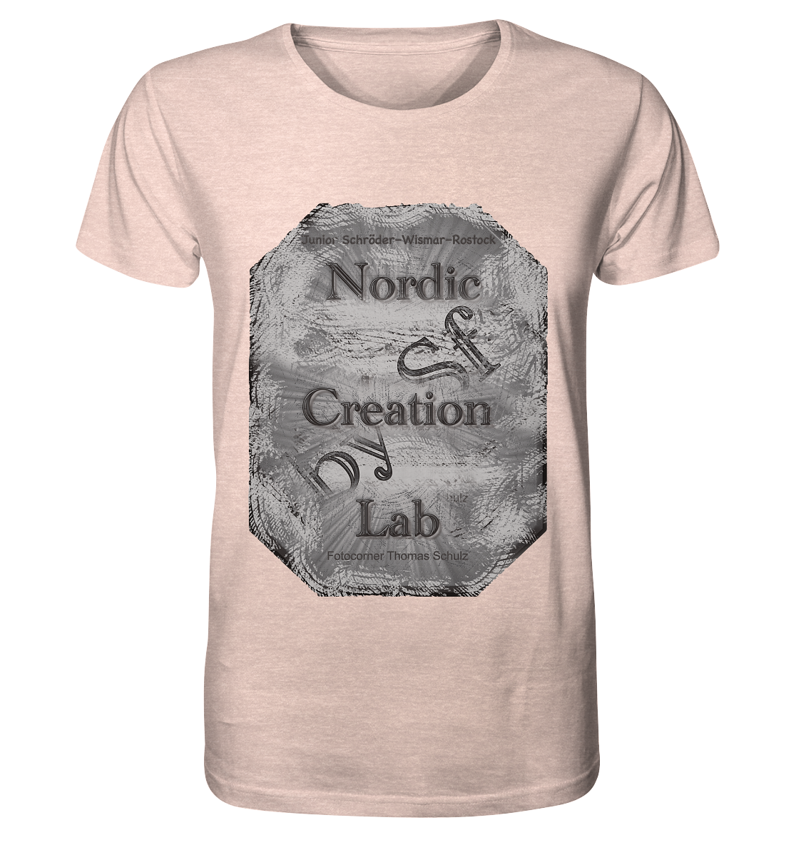 T-Shirt Nordic Creation Lab Druck Vorne  - Organic Shirt (meliert)