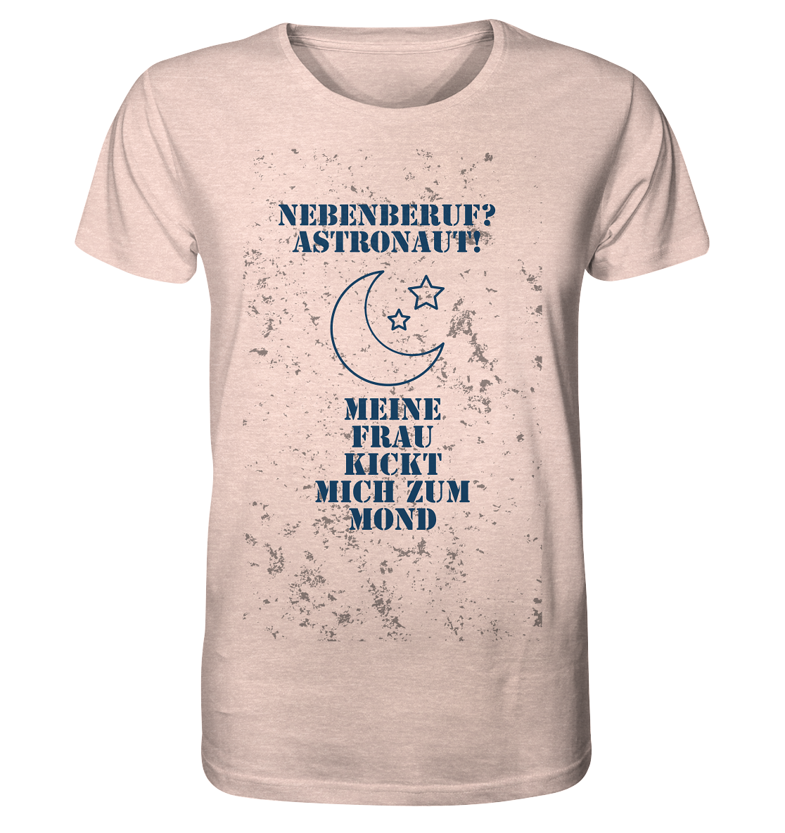 T-Shirt Kickt Mond Druck Vorne  - Organic Shirt (meliert)