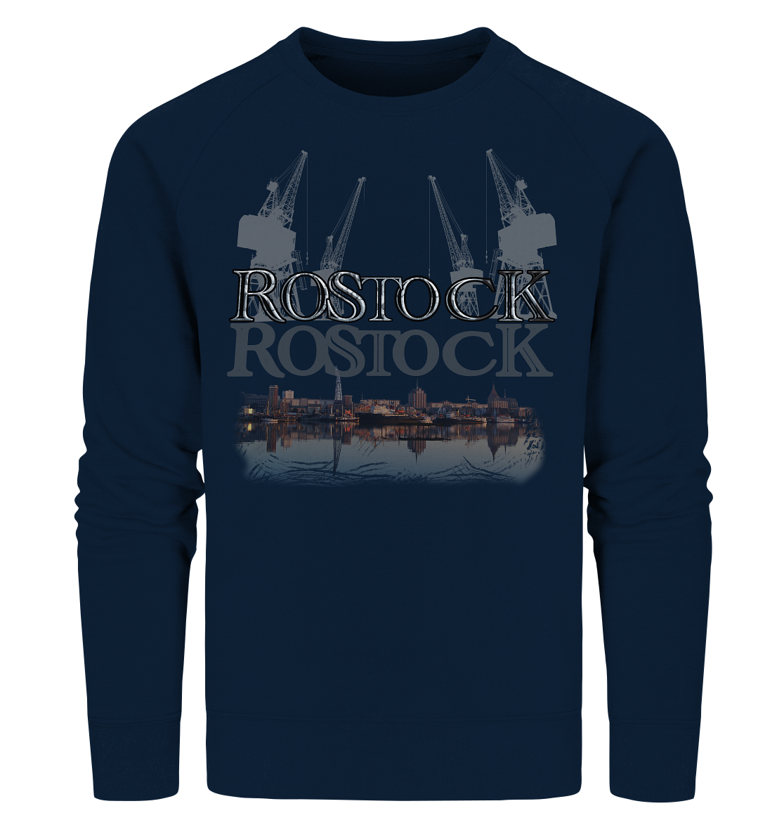 Sweatshirt Rostock Druck vorne - Organic Sweatshirt