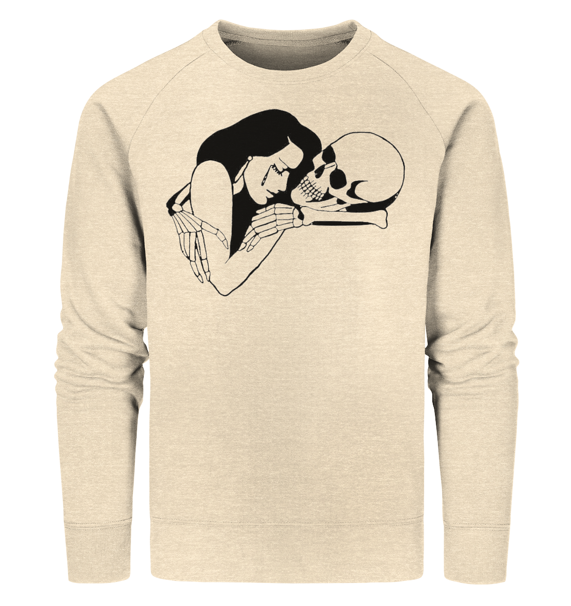 Sweatshirt Totenkopf Frau Aufdruck Vorne