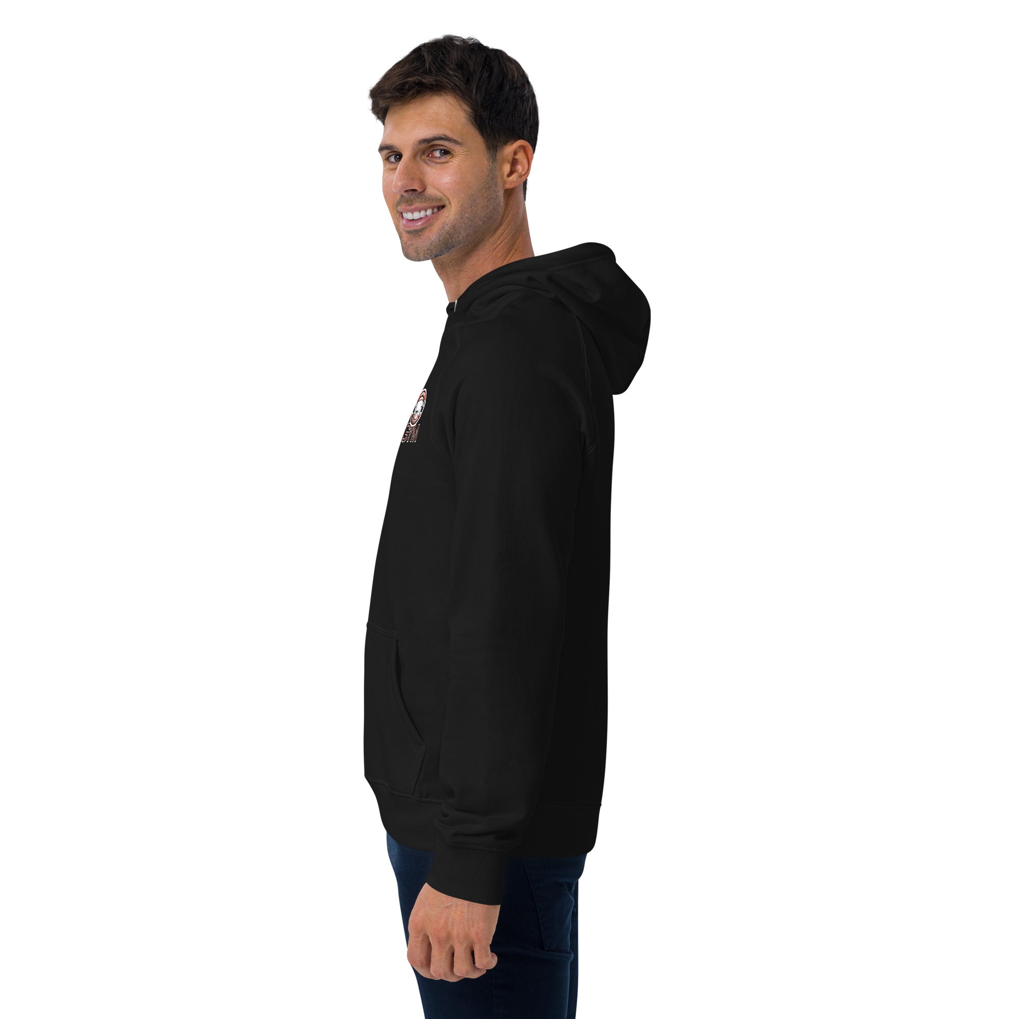 Unisex Bio-Raglan-Hoodie Junior Schröder Gym Druck Vorne