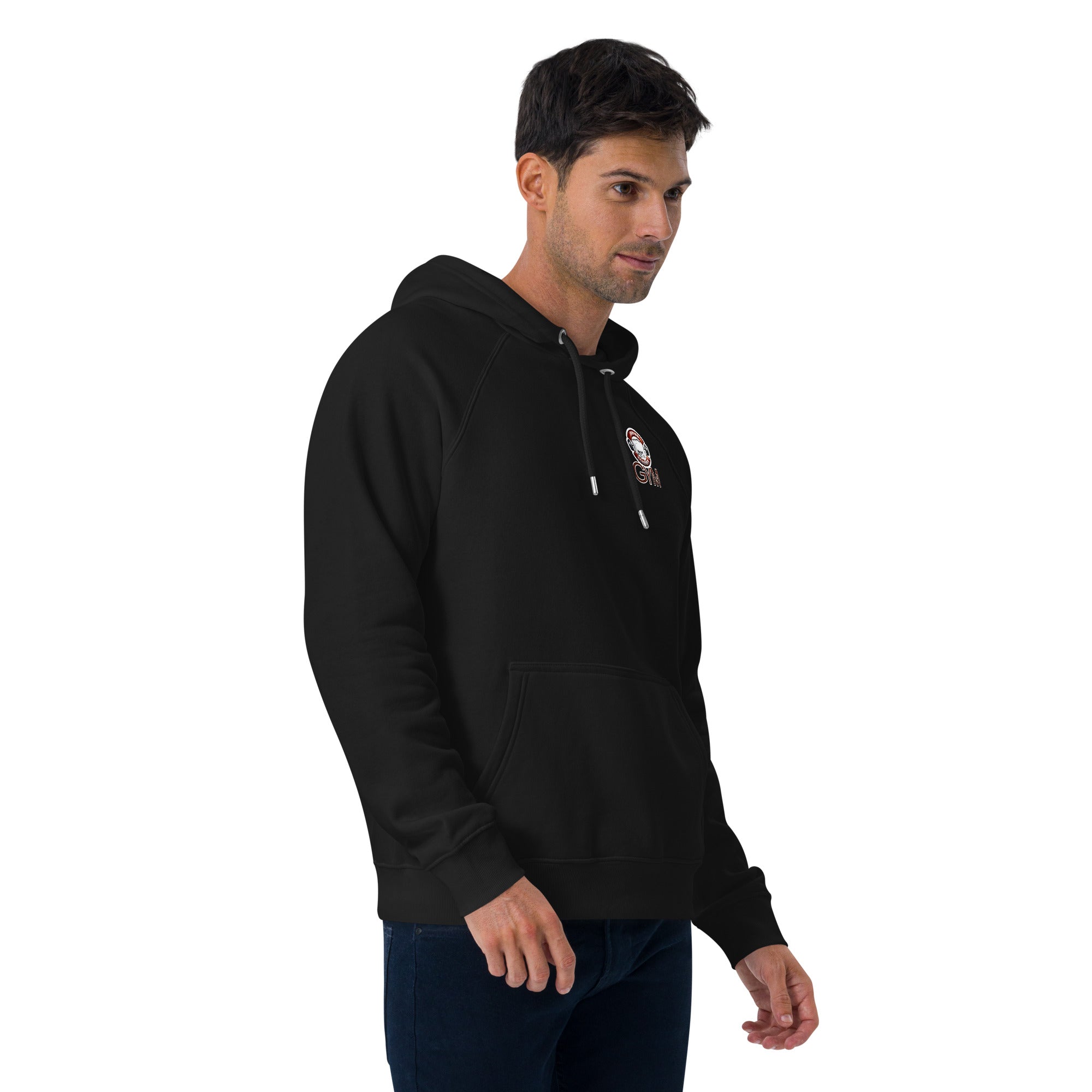 Unisex Bio-Raglan-Hoodie Junior Schröder Gym Druck Vorne
