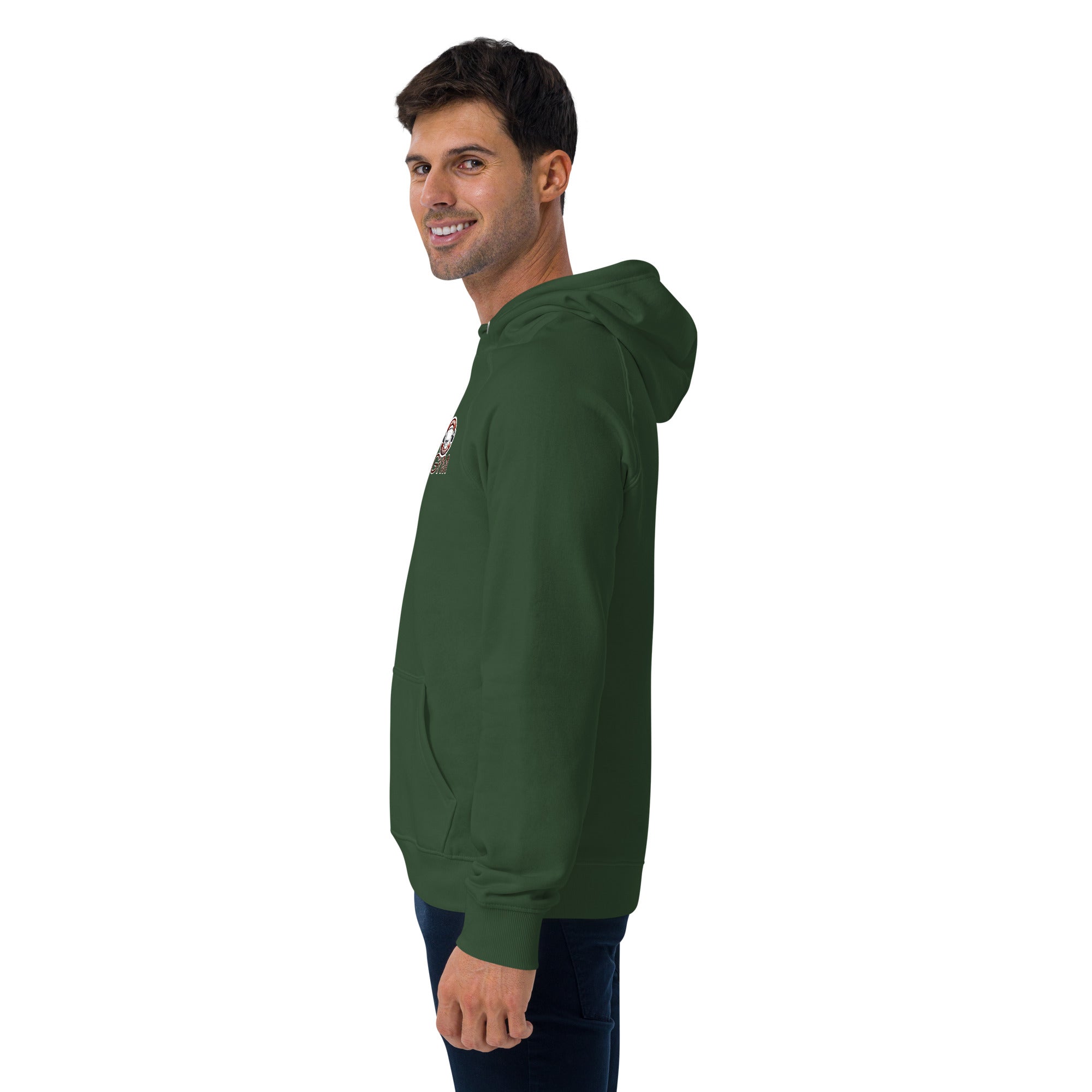 Unisex Bio-Raglan-Hoodie Junior Schröder Gym Druck Vorne
