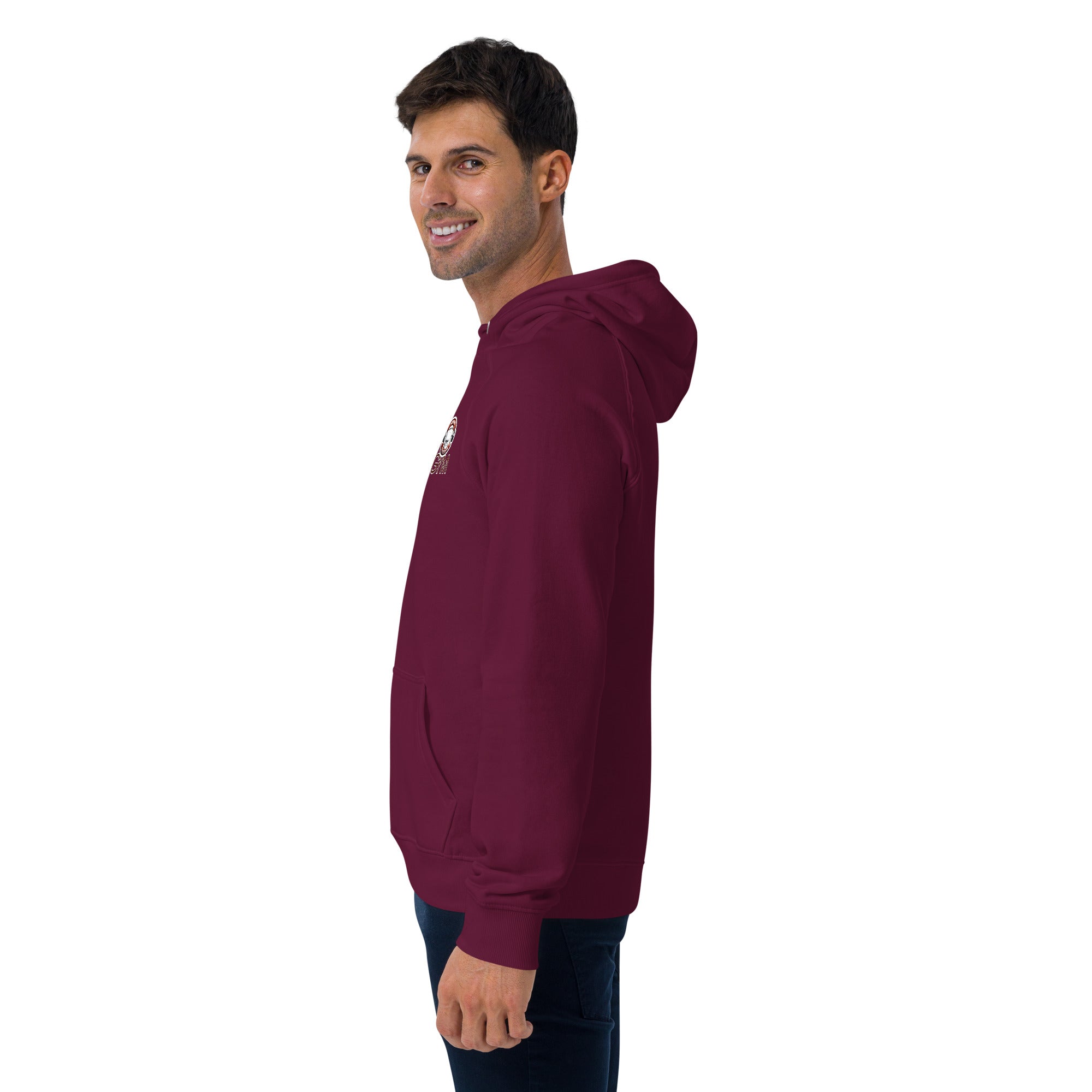 Unisex Bio-Raglan-Hoodie Junior Schröder Gym Druck Vorne
