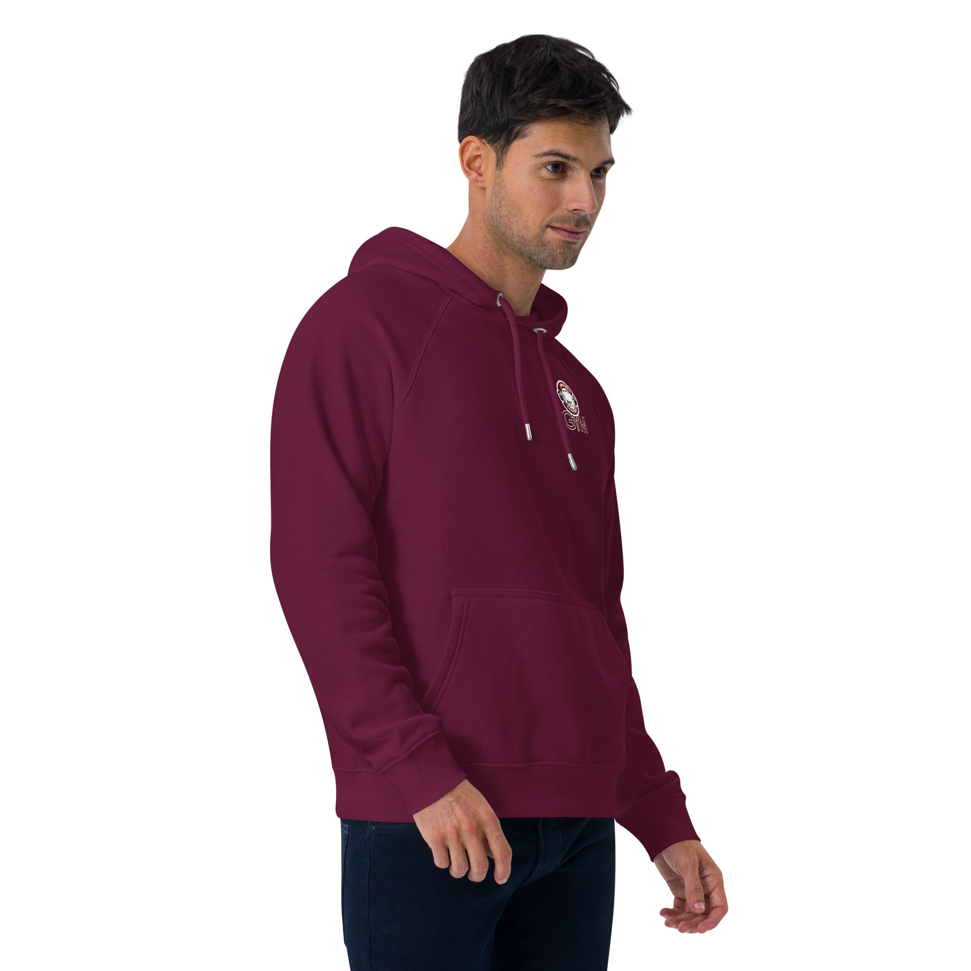 Unisex Bio-Raglan-Hoodie Junior Schröder Gym Druck Vorne