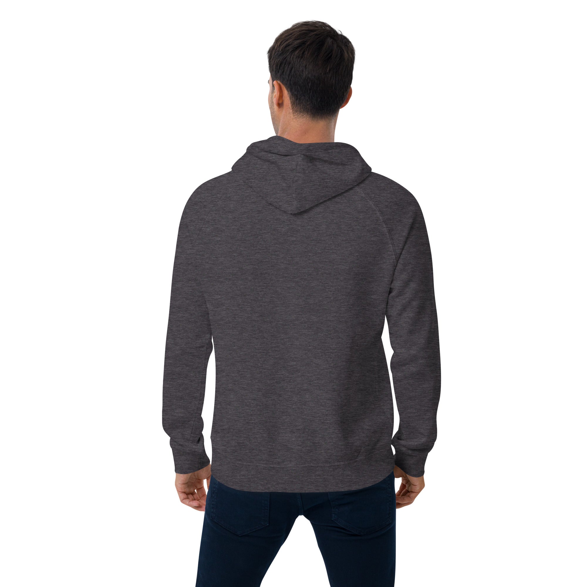 Unisex Bio-Raglan-Hoodie Junior Schröder Gym Druck Vorne
