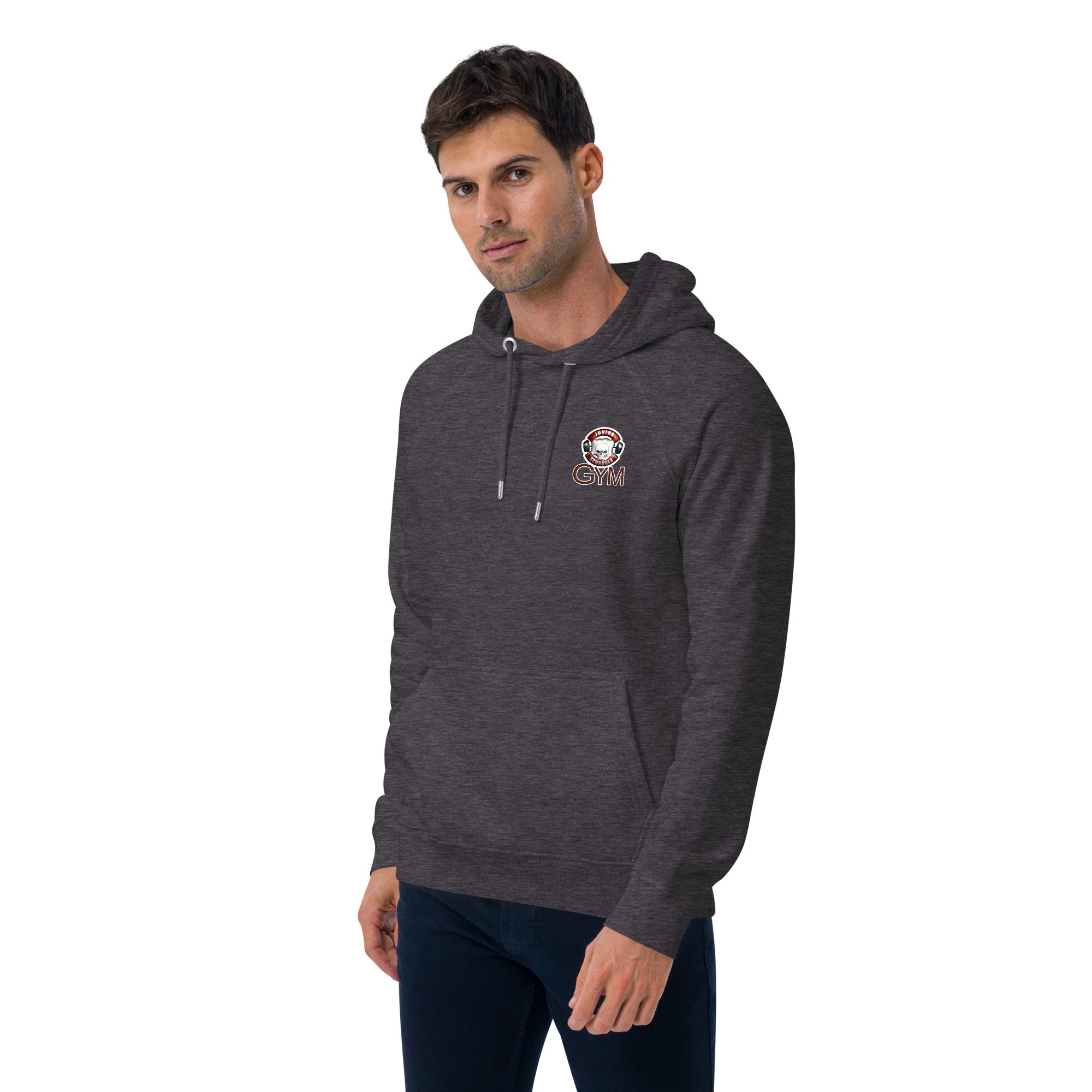 Unisex Bio-Raglan-Hoodie Junior Schröder Gym Druck Vorne
