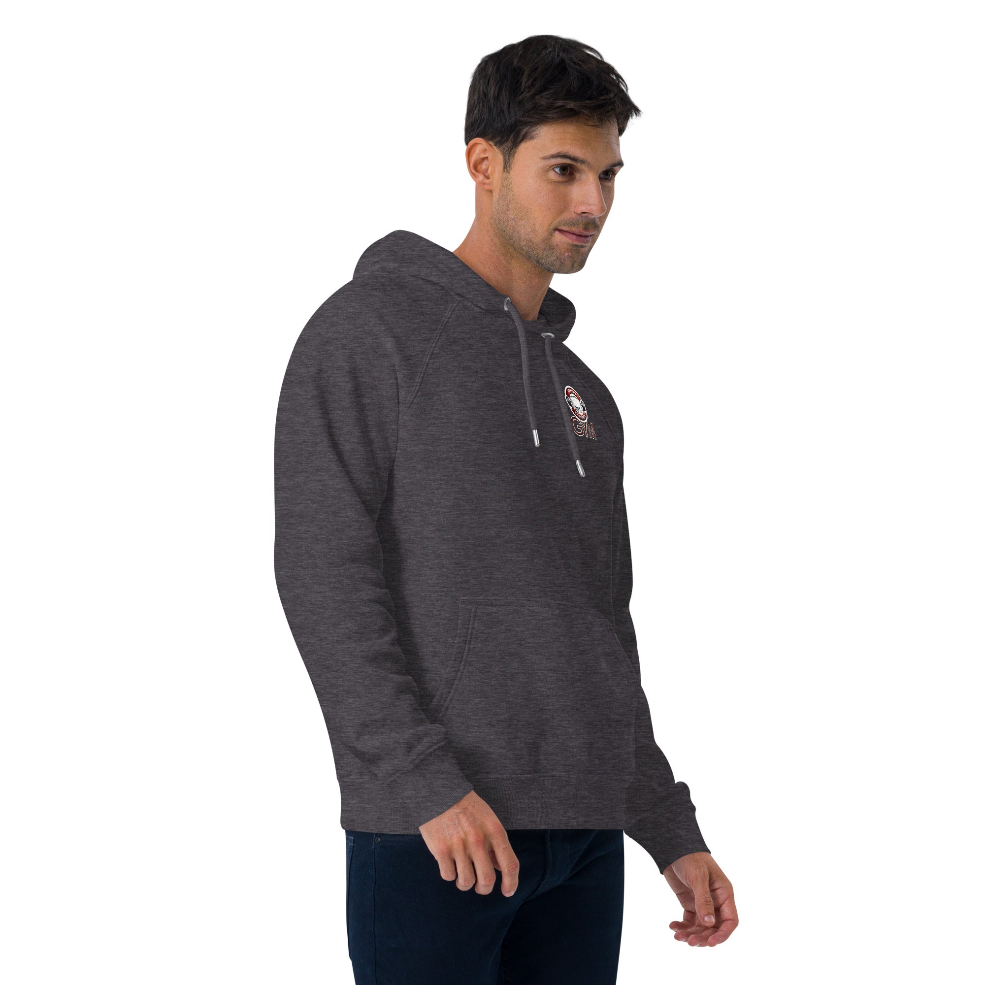 Unisex Bio-Raglan-Hoodie Junior Schröder Gym Druck Vorne