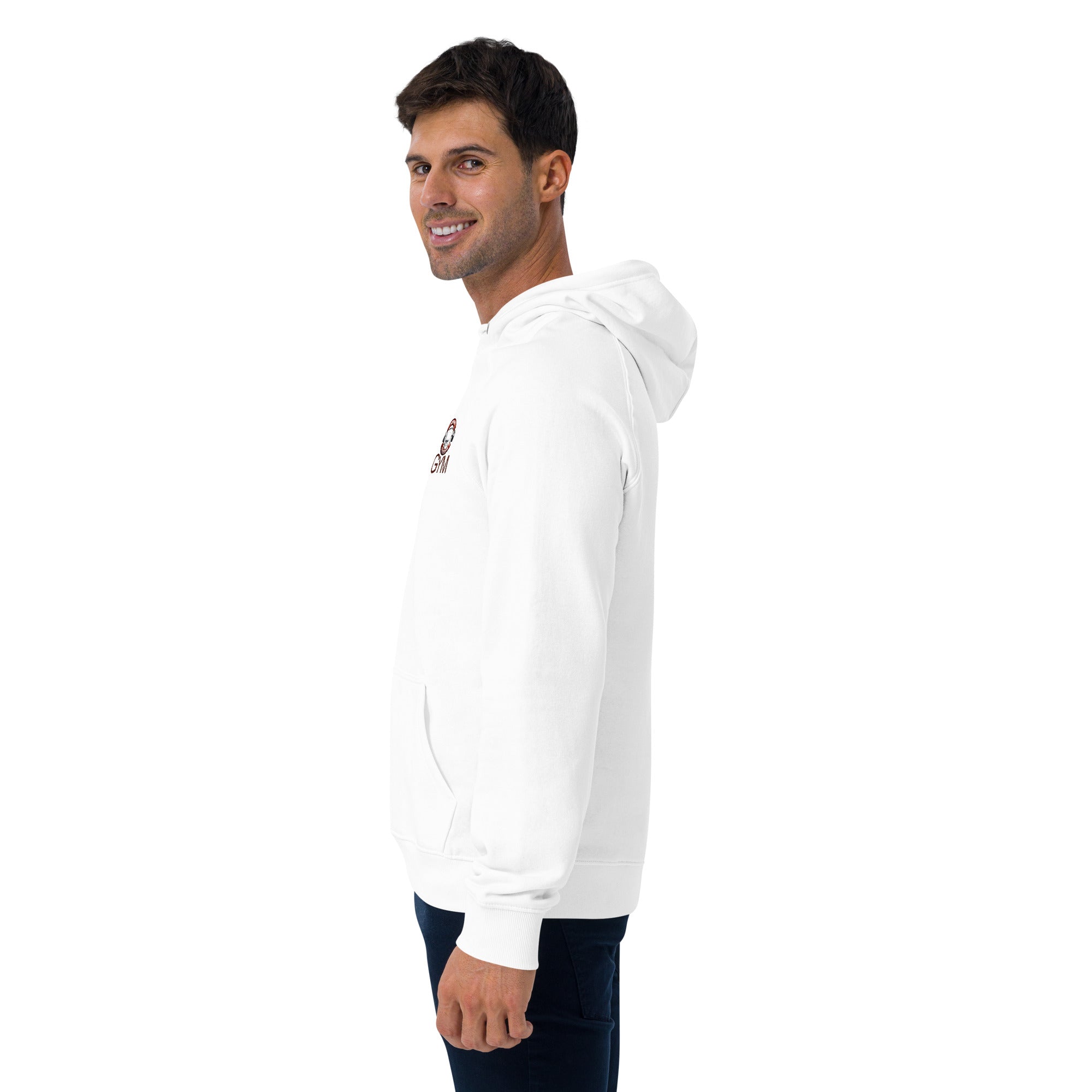 Unisex Bio-Raglan-Hoodie Junior Schröder Gym Druck Vorne