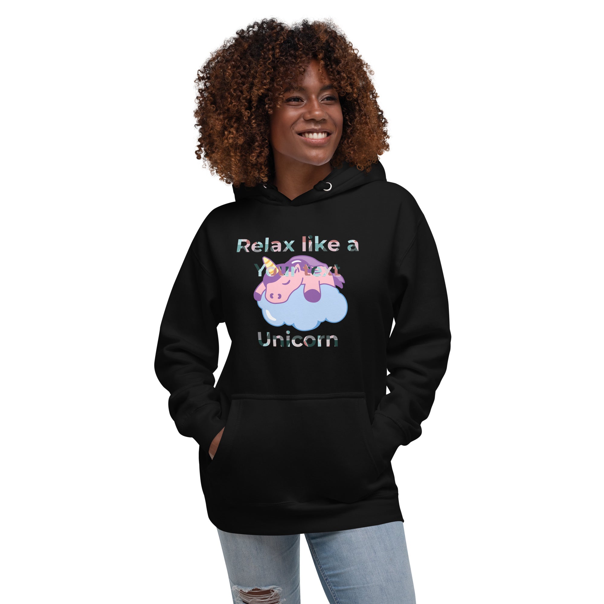 Unisex-Kapuzenpullover Einhorn