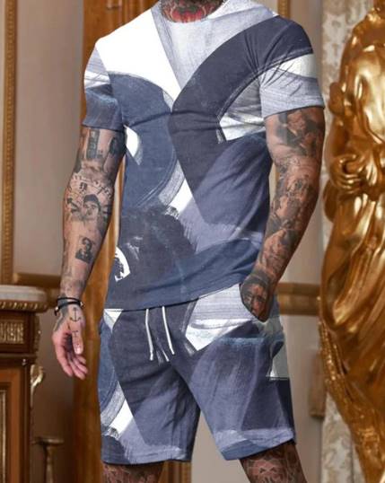 Unisex T-Shirt und Hose Set 3D Digital Printed