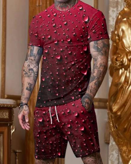 Unisex T-Shirt und Hose Set 3D Digital Printed