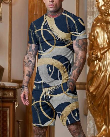 Unisex T-Shirt und Hose Set 3D Digital Printed