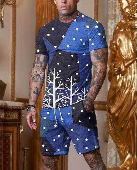 Unisex T-Shirt und Hose Set 3D Digital Printed