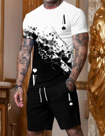 Unisex T-Shirt und Hose Set 3D Digital Printed