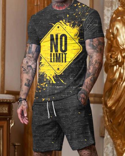 Unisex T-Shirt und Hose Set 3D Digital Printed