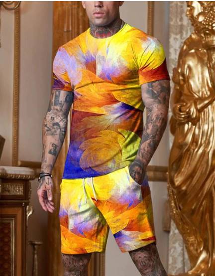 Unisex T-Shirt und Hose Set 3D Digital Printed