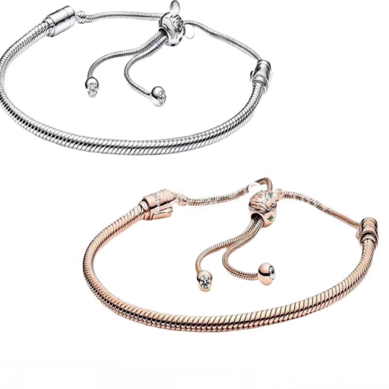 Versilbertes verschiebares Armband in verschieden Designs