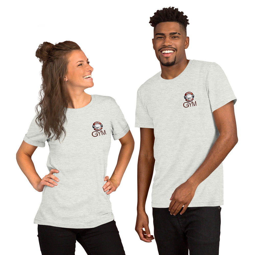 Unisex-T-Shirt mit Junior Schröder Gym Logo Vorne und Hinten