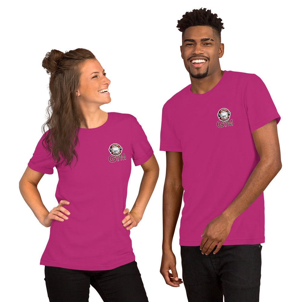 Unisex-T-Shirt mit Junior Schröder Gym Logo Vorne und Hinten