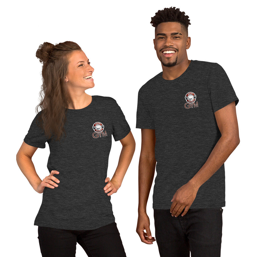 Unisex-T-Shirt mit Junior Schröder Gym Logo Vorne und Hinten