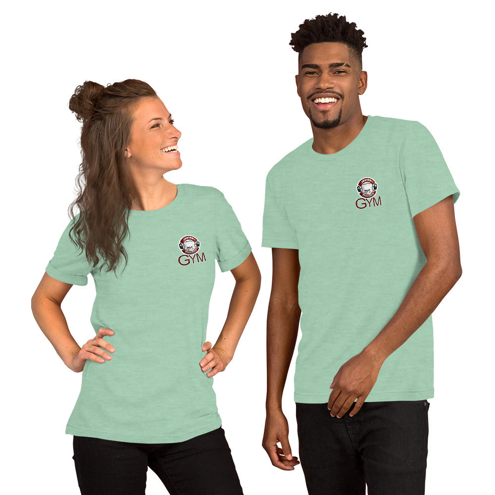 Unisex-T-Shirt mit Junior Schröder Gym Logo Vorne und Hinten