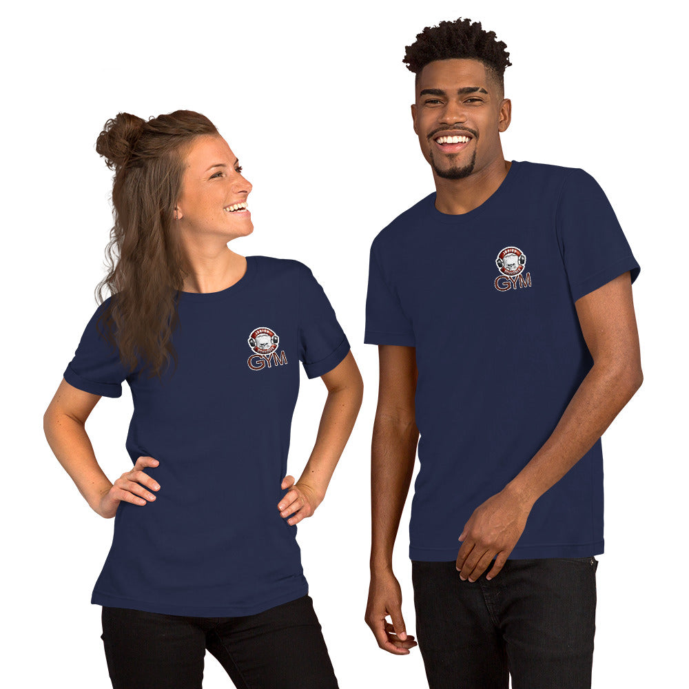 Unisex-T-Shirt mit Junior Schröder Gym Logo Vorne und Hinten
