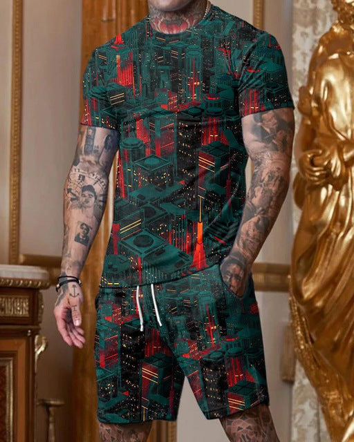 Unisex T-Shirt und Hose Set 3D Digital Printed