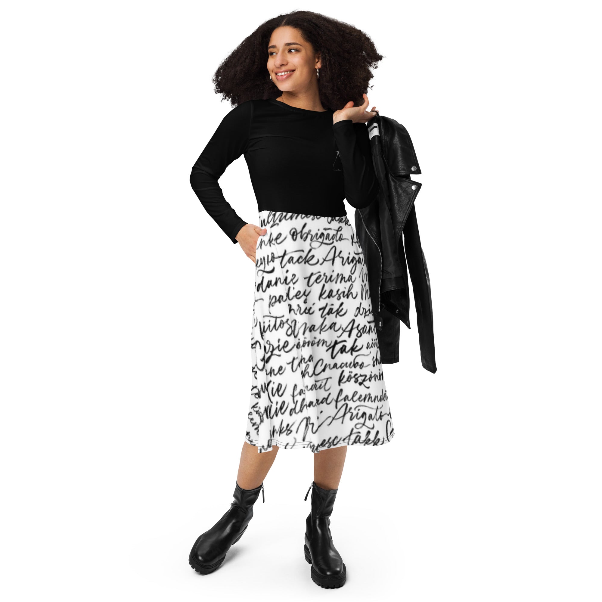 Nordic Creation Langärmliges Midikleid