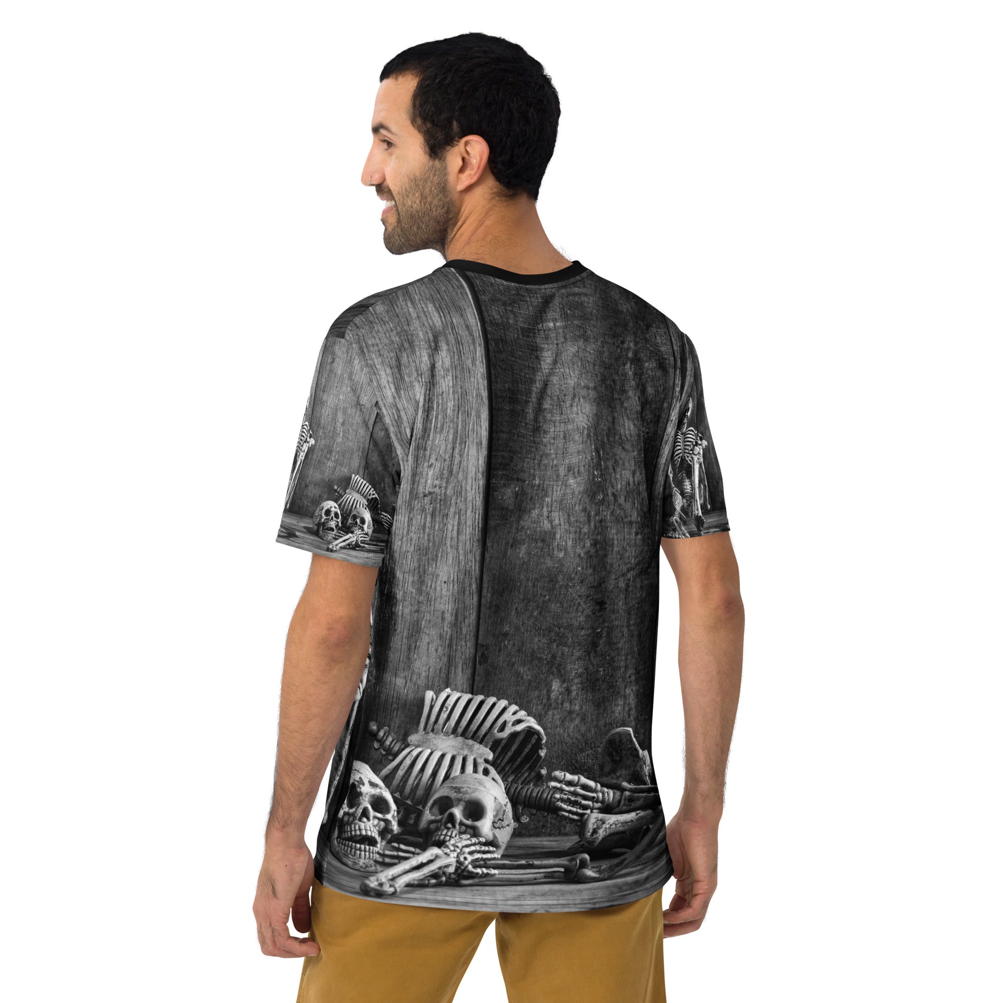 Herren-T-Shirt mit Skelett Druck