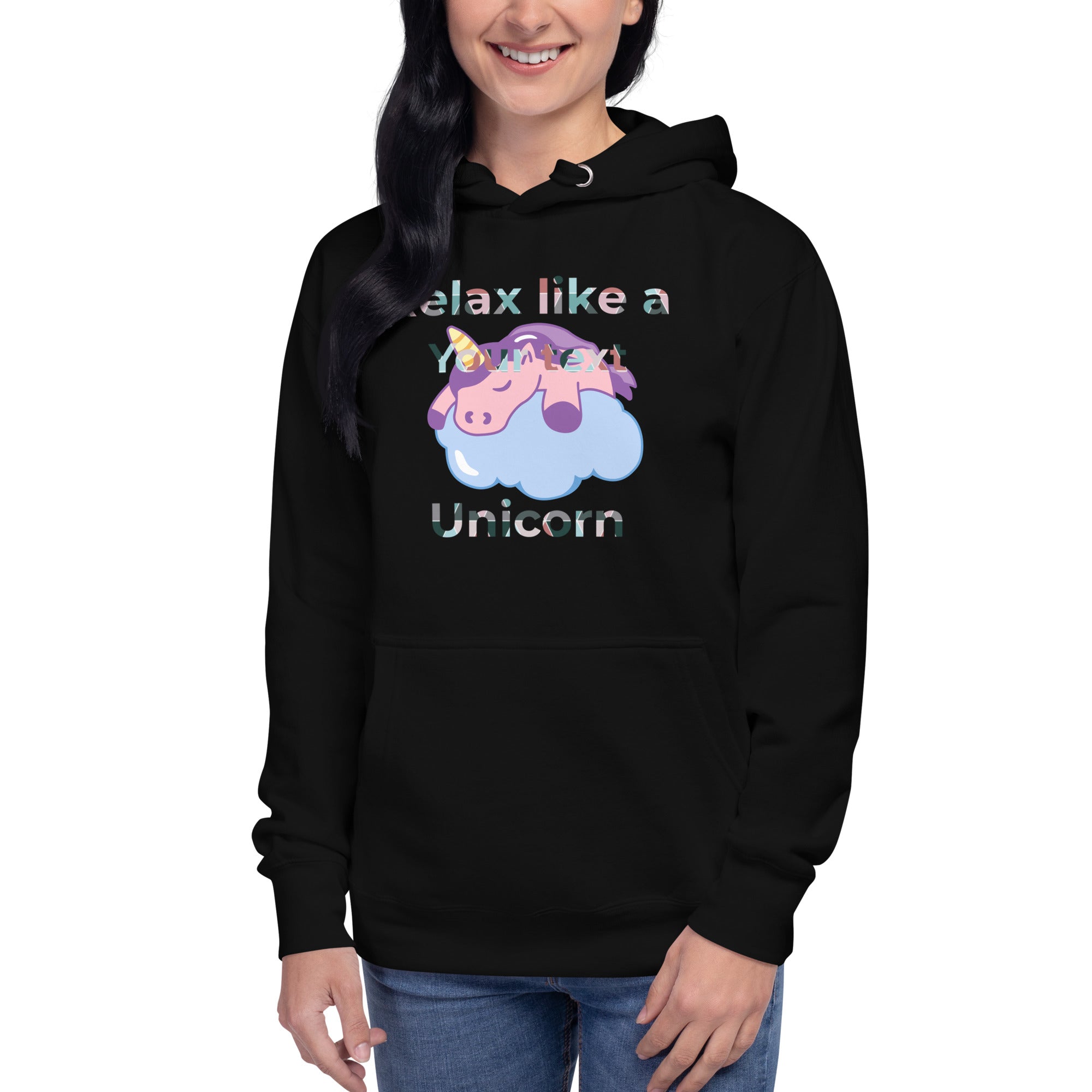 Unisex-Kapuzenpullover Einhorn