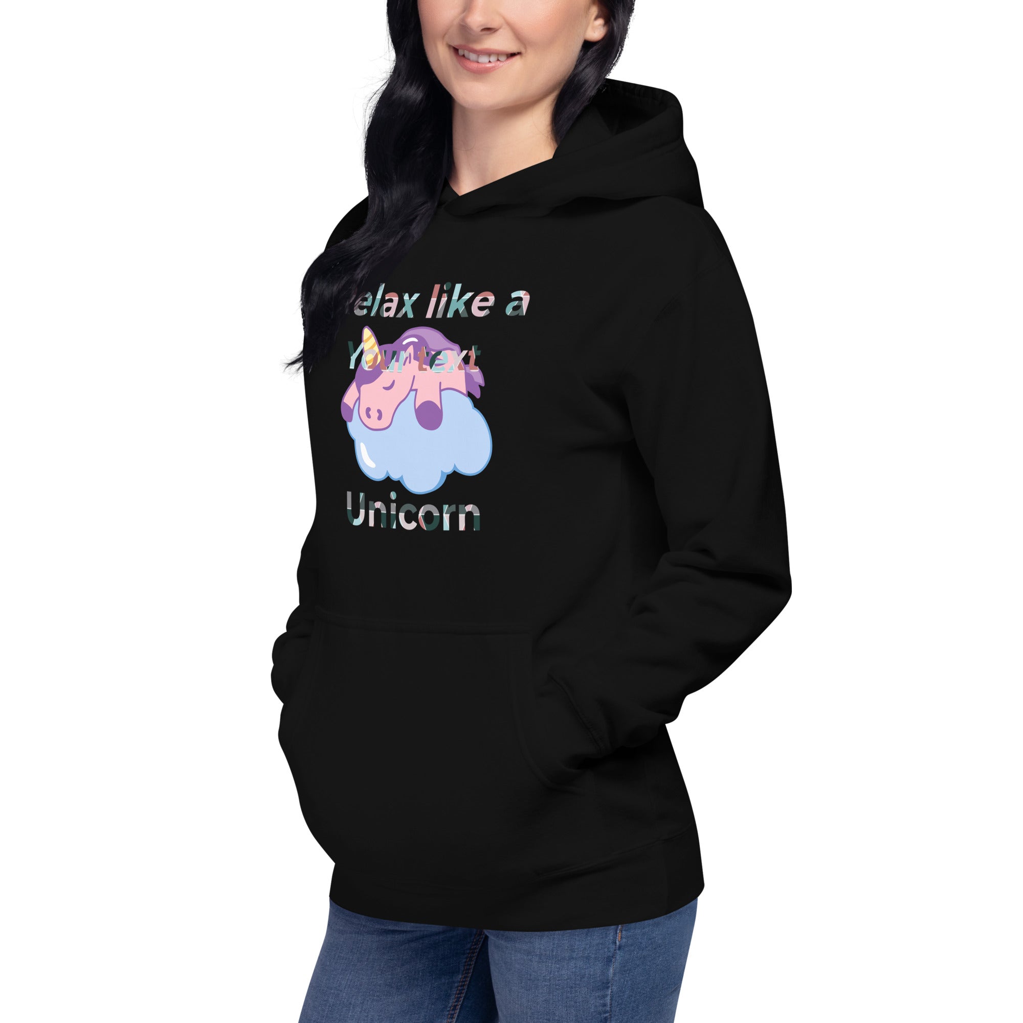 Unisex-Kapuzenpullover Einhorn