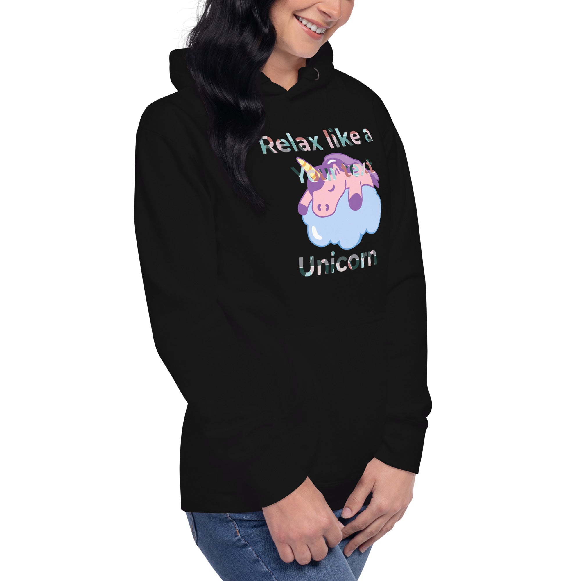 Unisex-Kapuzenpullover Einhorn