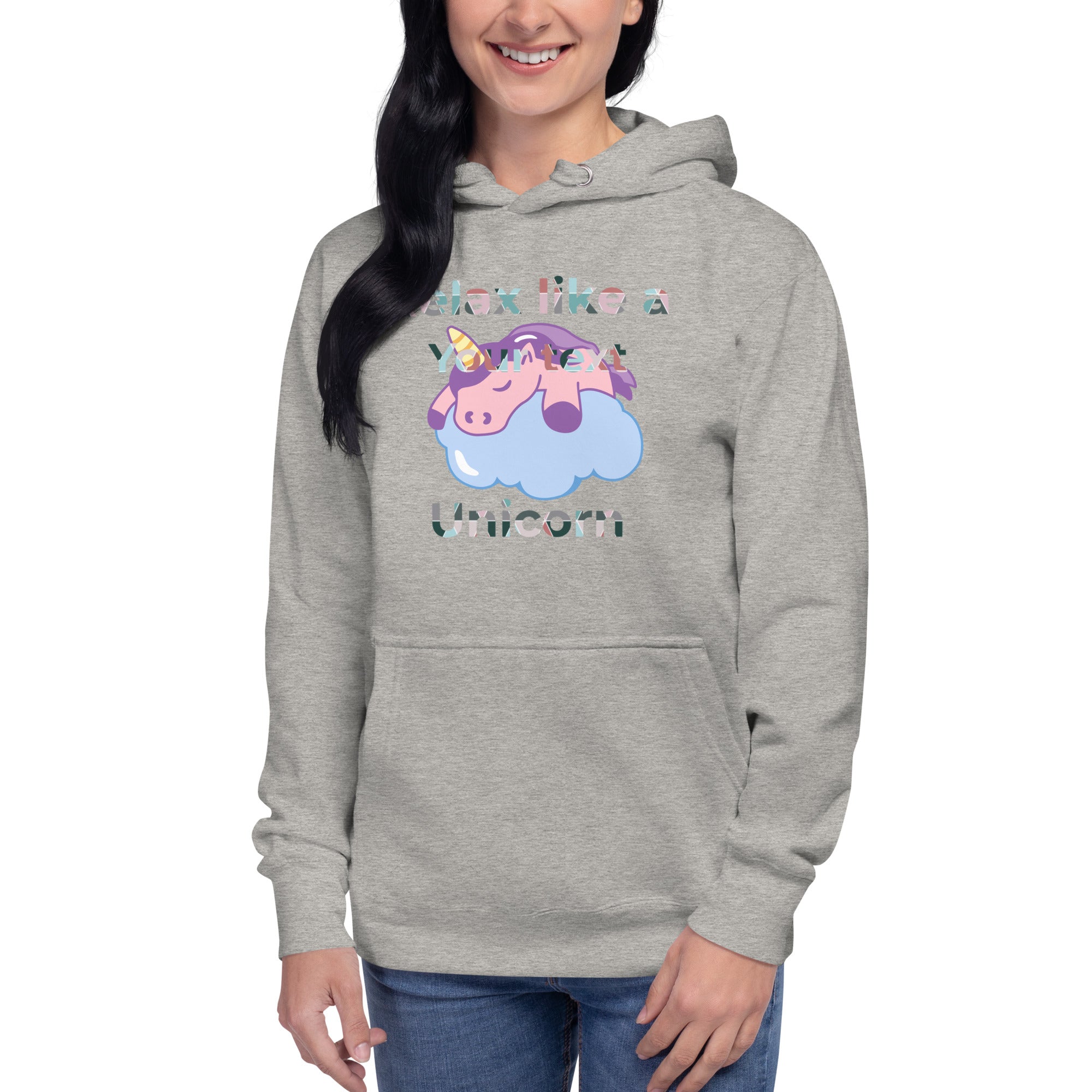 Unisex-Kapuzenpullover Einhorn