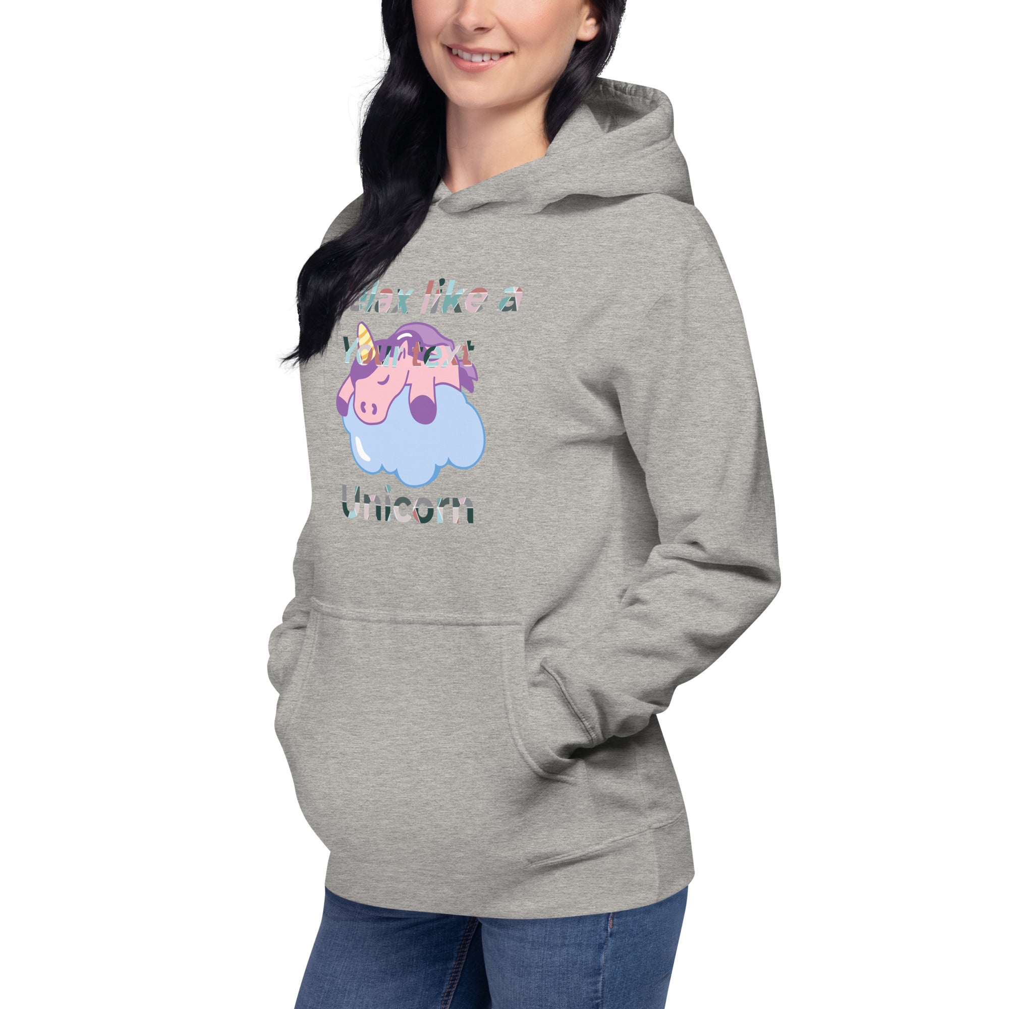Unisex-Kapuzenpullover Einhorn