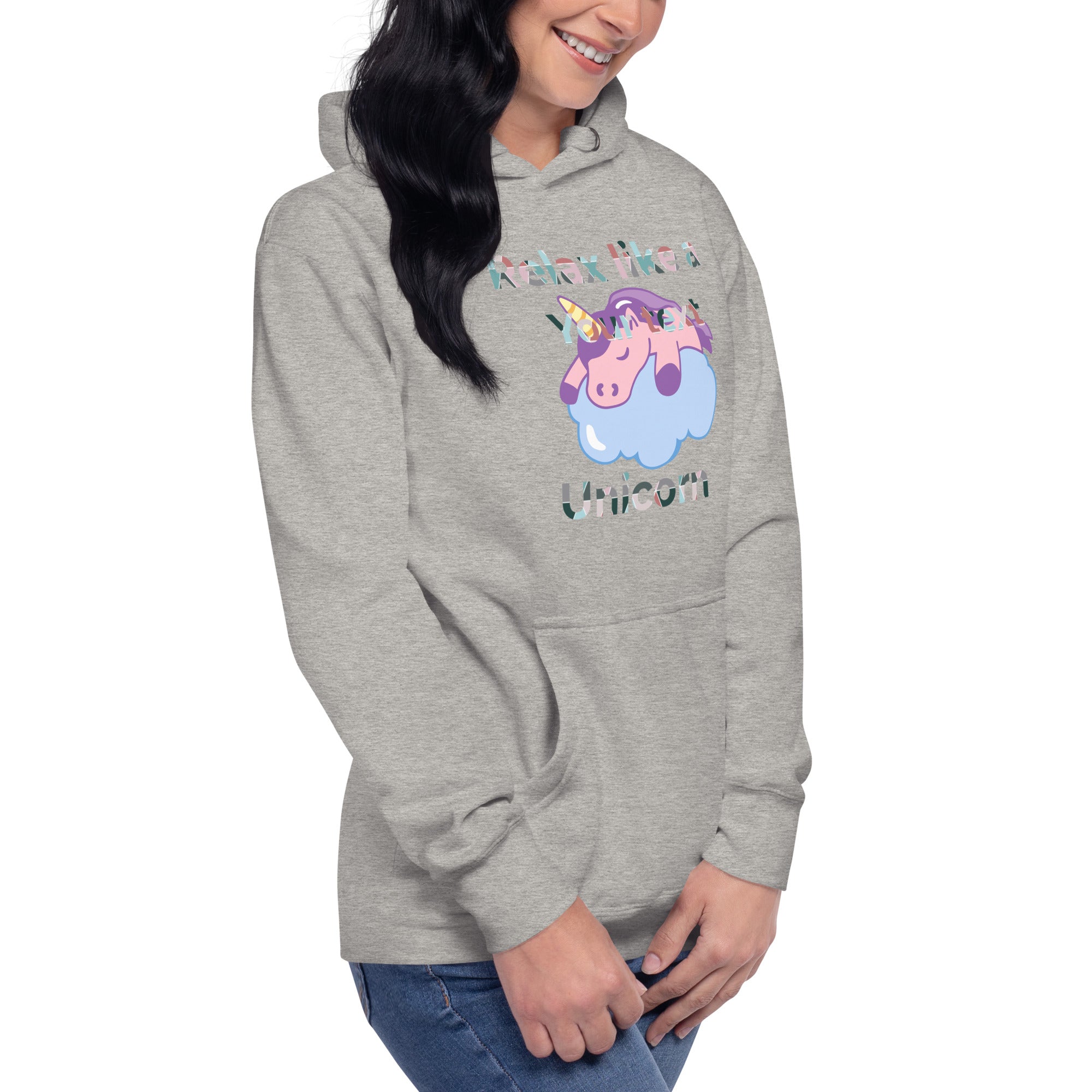 Unisex-Kapuzenpullover Einhorn