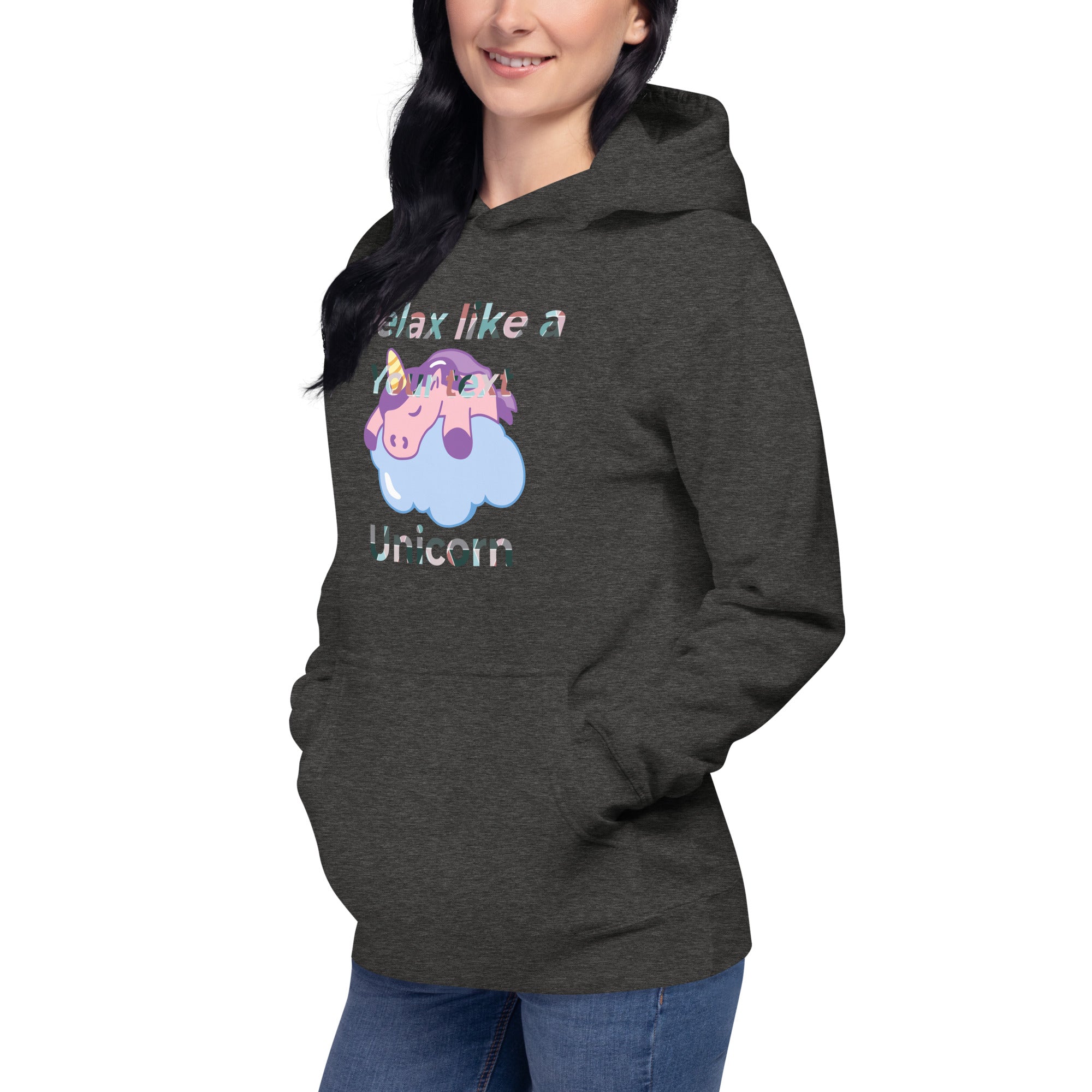 Unisex-Kapuzenpullover Einhorn
