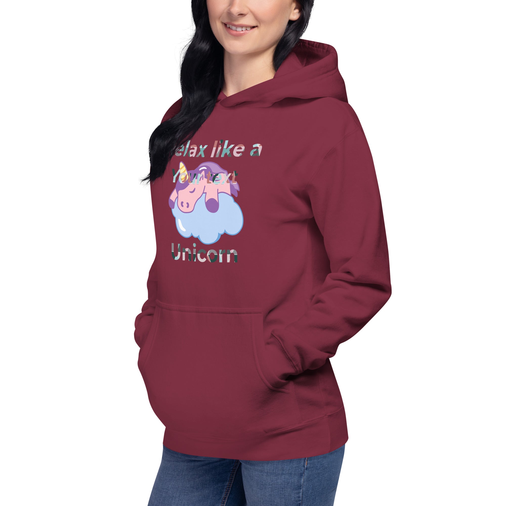 Unisex-Kapuzenpullover Einhorn