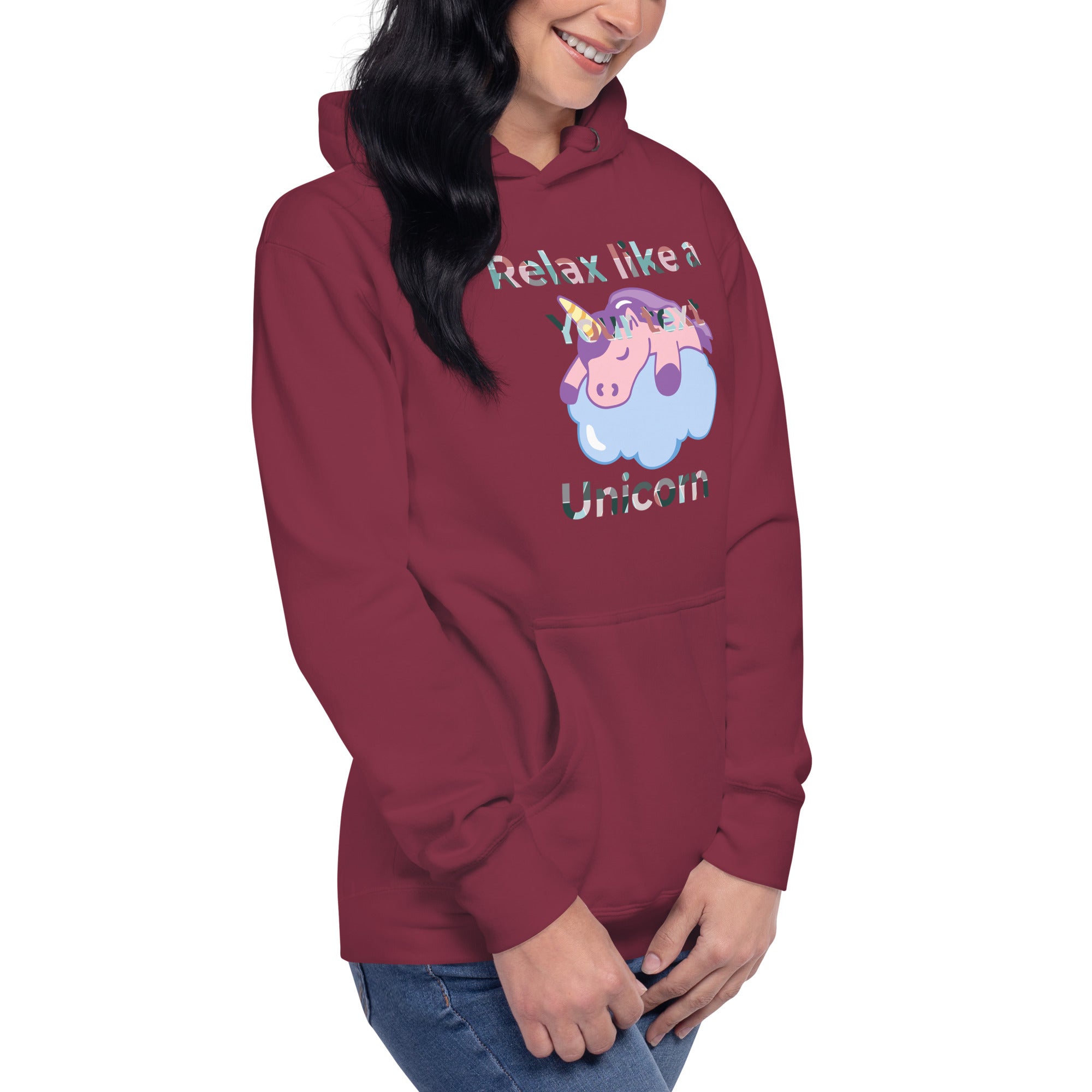 Unisex-Kapuzenpullover Einhorn