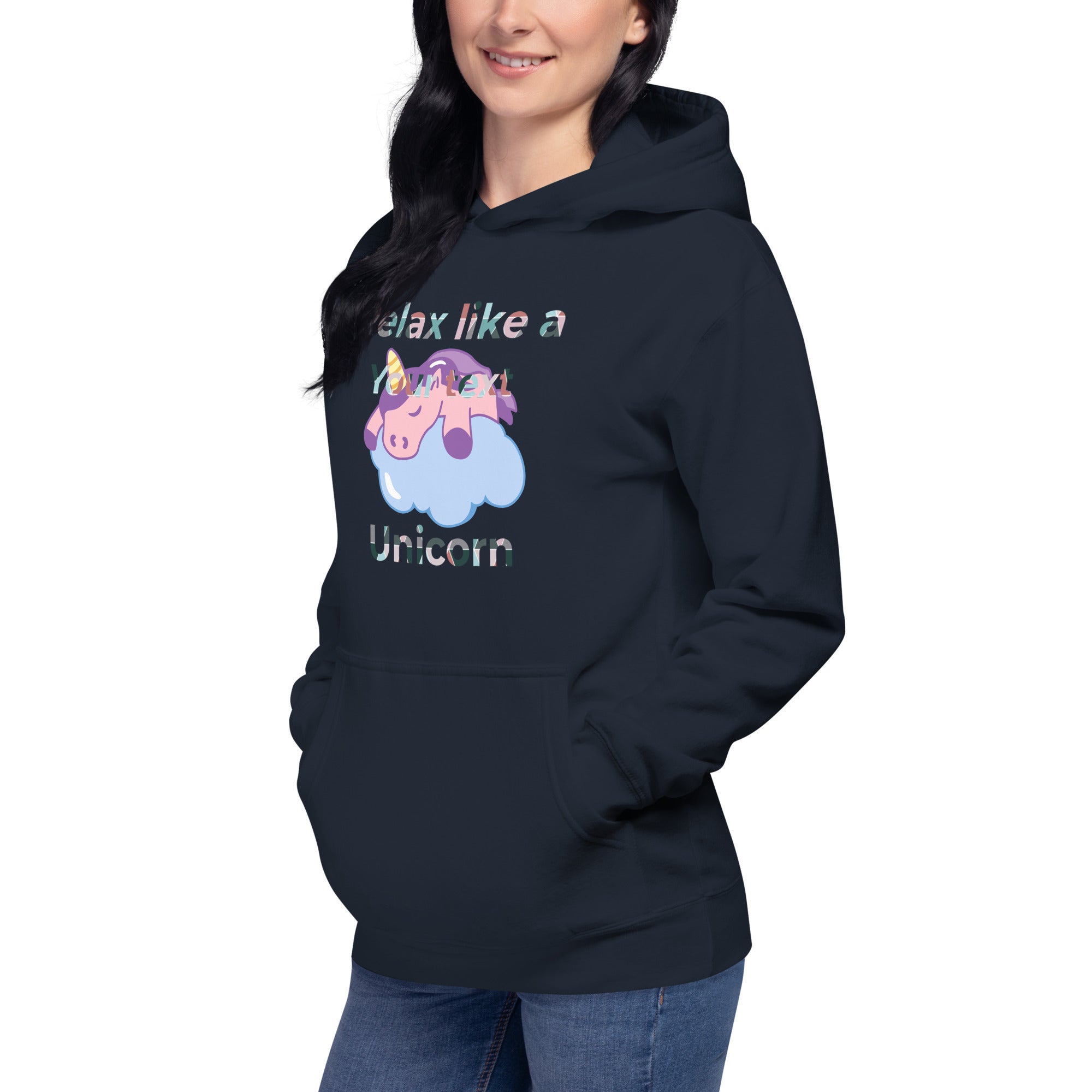Unisex-Kapuzenpullover Einhorn