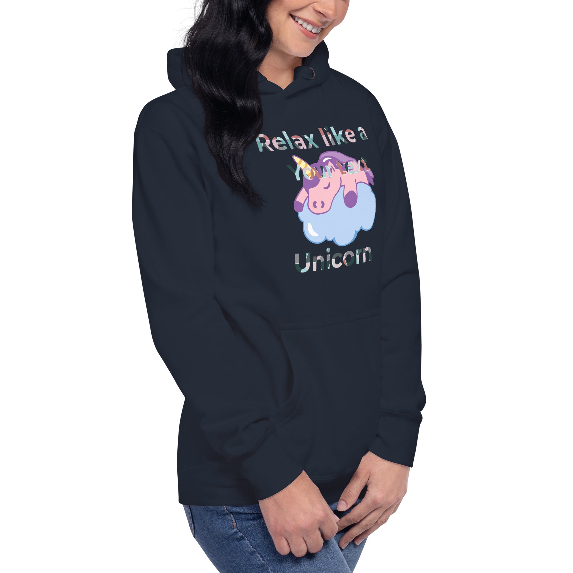 Unisex-Kapuzenpullover Einhorn