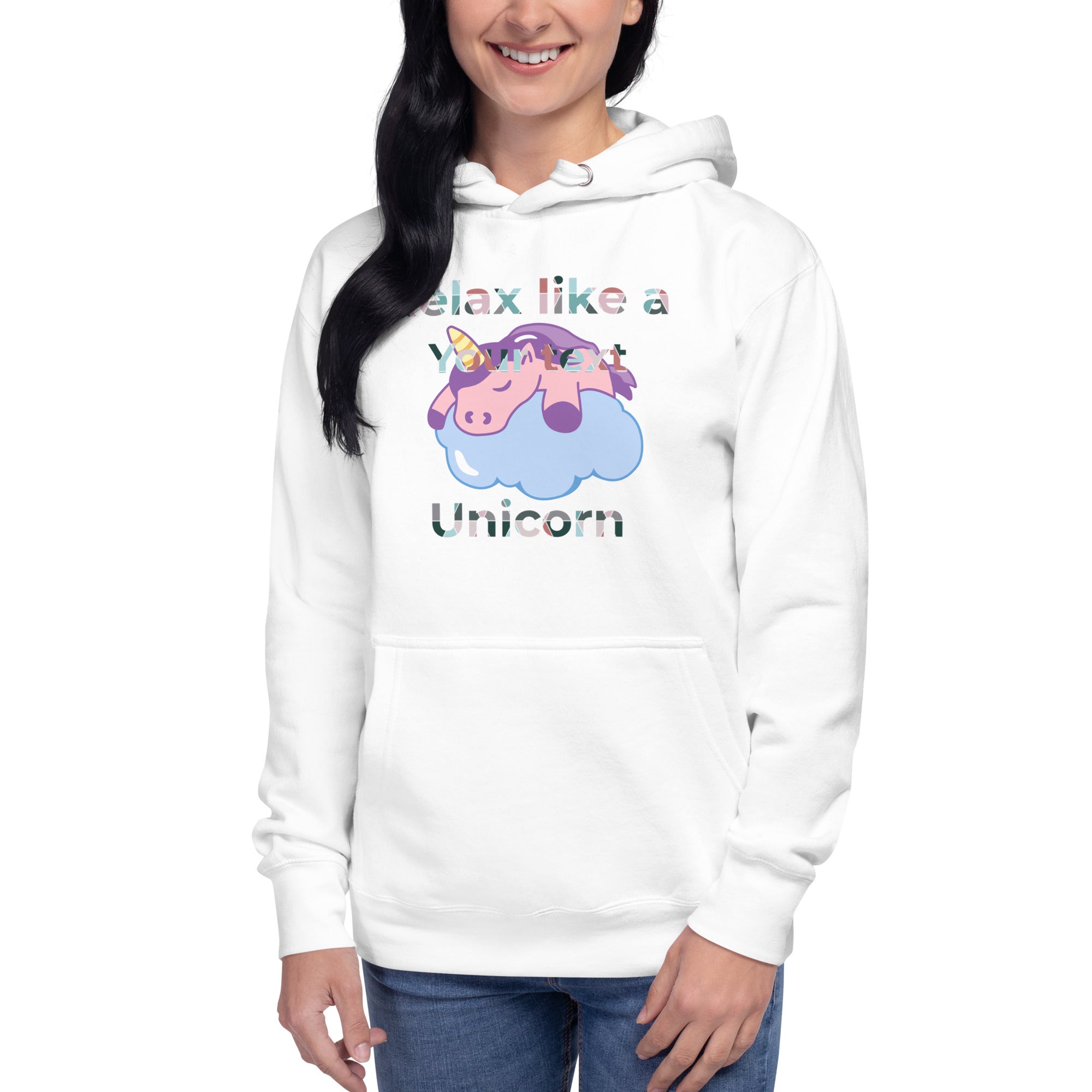 Unisex-Kapuzenpullover Einhorn