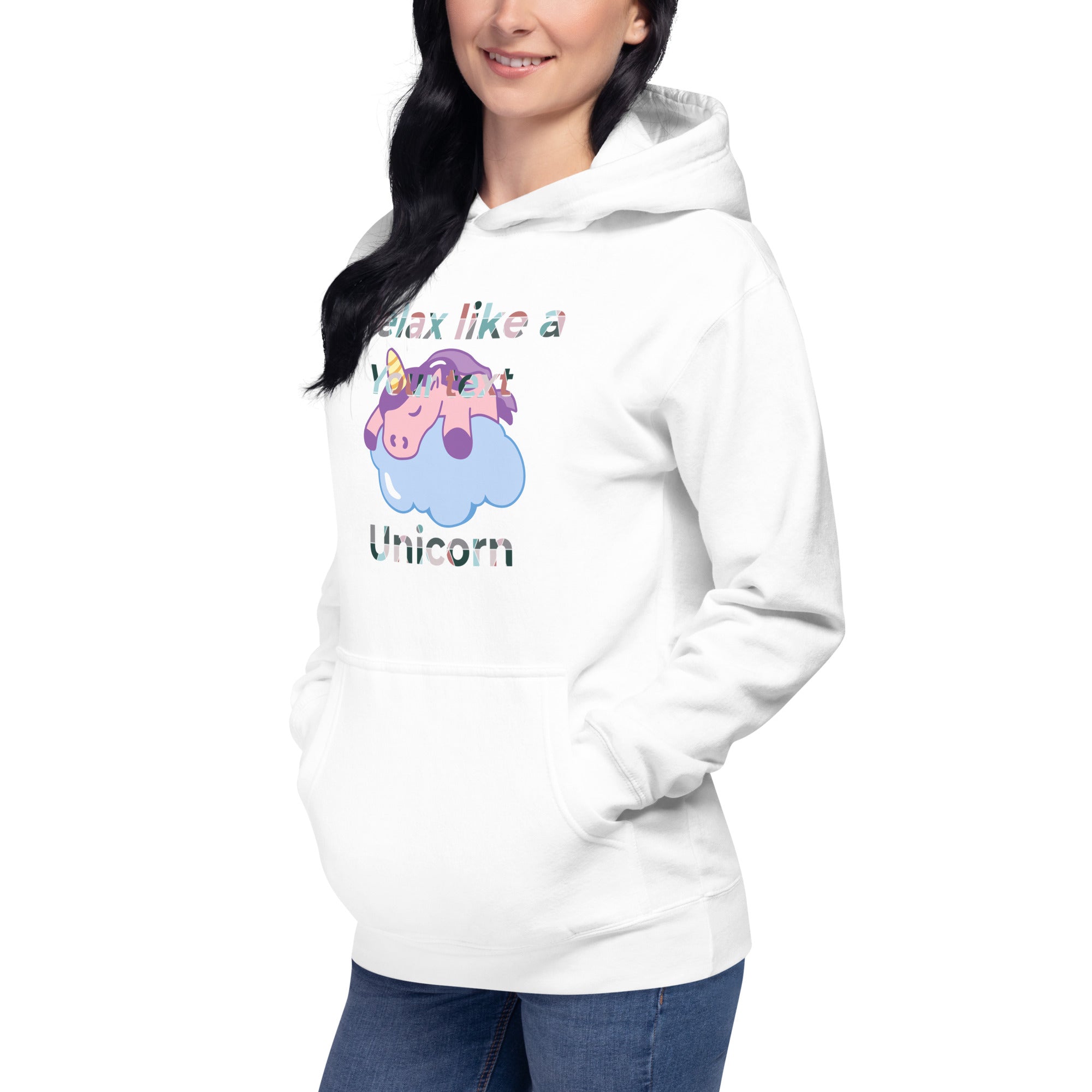 Unisex-Kapuzenpullover Einhorn
